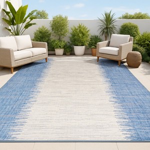 Tavira Modern Strie' Indoor/Outdoor Runner Rug - JONATHAN Y - 1 of 4