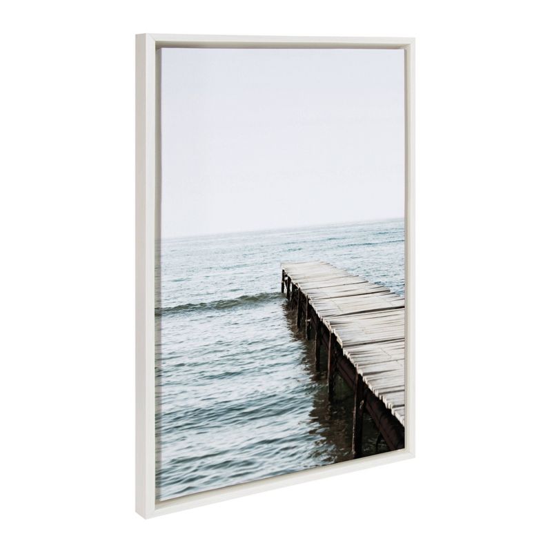23&#34; x 33&#34; Sylvie White Lake Pier Framed Canvas by Amy Peterson White - DesignOvation, 3 of 8