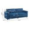 ORRD 81" Modern Square Arm Sofa, Soft Velvet Upholstery, Deep Cushions & Sturdy Legs, Navy Blue, for Living Room or Bedroom - 4 of 4