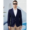 Men's Casual Blazer Linen Sport Coat Two Button Lightweight Jackets Business Daily Suit - image 3 of 4