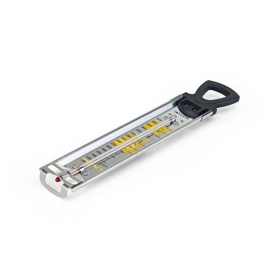Taylor Candy Deep Fry Analog Kitchen Cooking Thermometer: Stainless Steel, Clip Mount, 100-400°F, Reads Celsius & Fahrenheit