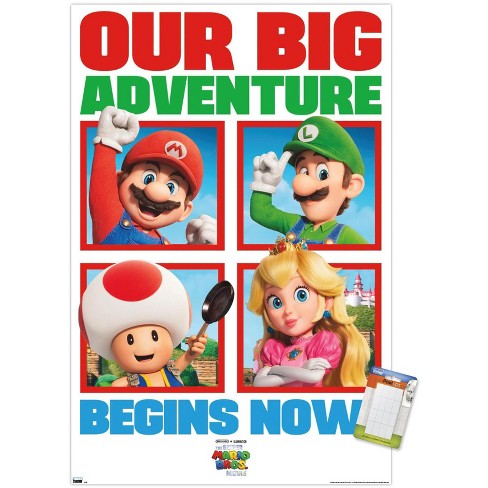 Trends International The Super Mario Bros. Movie - Our Big Adventure  Unframed Wall Poster Print White Mounts Bundle 22.375 X 34 : Target