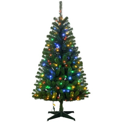 5' Artificial Prelit Christmas Trees with Warm White or Colorful LED Lights