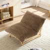 KWPZQEB Modern Lazy Sofa, Corduroy Fabric Armless Sofa with Solid Wood Frame, Single Reading Chair for Living Room Bedroom - 2 of 4