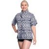 LA LEELA Women's Button Down Short Sleeve Summer Relaxed Tunic Hawaiian Club party Casual Blouse Top Shirt - 4 of 4