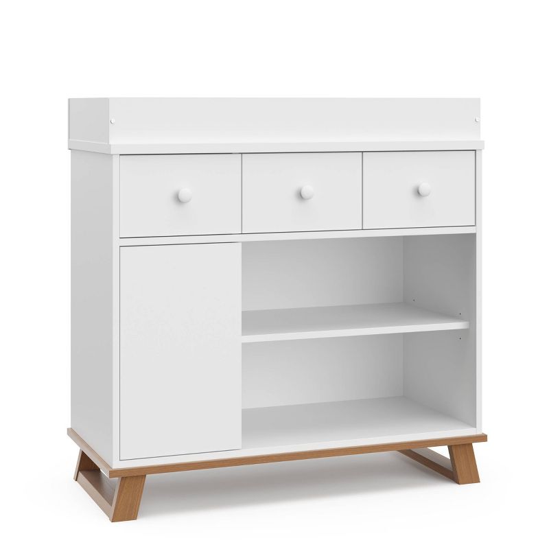 Storkcraft Modern 2 Drawer Dresser with Removable Changing Table Topper, 1 of 11