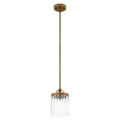 Ashton Palacial Bronze Crystal Mini Pendant with Adjustable Stem