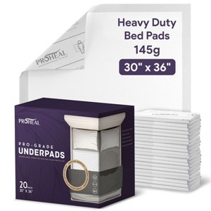 Heavy Duty Incontinence Bed Pads 30" x 36" 20 Pack - 145g Ultra Absorbent Disposable Chucks Underpads for Adults - Overnight Absorbance - 1 of 4