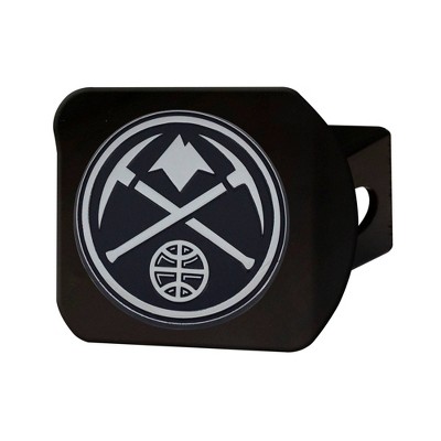 NBA Denver Nuggets Chrome Metal Hitch Cover - Black