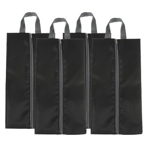 Unique Bargains Waterproof Outdoor Travel Portable Shoes Bags with Zipper 4 Pcs - 1 of 4