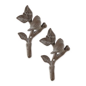 Zingz & Thingz Bird With Leaves Wall Hook Set/2 - 1 of 4