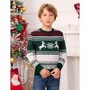 Coolmee Kids Family Christmas Sweater Crew Neck Reindeer Snowflakes Knitted Pullover - 3 of 4