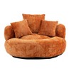 Lazy Sofa Chaise Lounge Chenille Single Sofa Bean Bag Chair Couch Upholstered Accent Chair with 3 Pillows, No Assembly Needed-ModernLuxe - 4 of 4