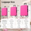 TUYOHW 20/24/28 Inch 3 PCs Carry on Suitcase Sets with Handle Password Lock,Carry on Luggage Sets for Family Trips - 3 of 4
