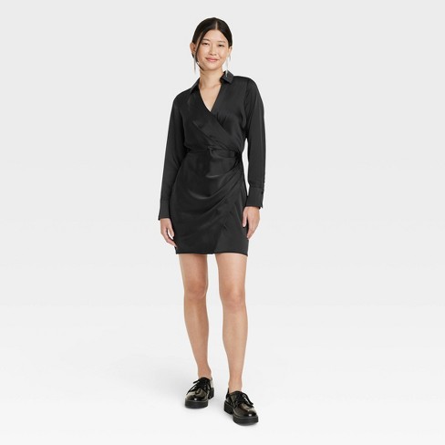 Black wrap dress outlet target