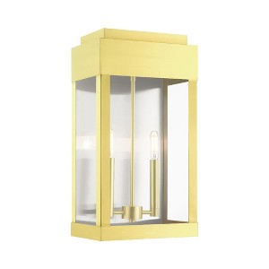 Livex Lighting York 2 - Light Wall Light in  Satin Brass - 1 of 2