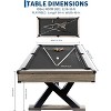 7ft Pool Table for Home,Heavy Duty Billiard Tables with Sturdy K-Shape Metal Legs,Complete Set with Cue Sticks,Pool Balls, Triangle,Chalk,Brush - 3 of 4