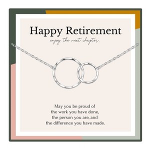 HOPE LOVE SHINE 2 Ring Gold Silver Necklace – Retirement Gift for Her, Meaningful Jewelry for Coworker, Boss, or Friend Starting a New Chapter - 1 of 4