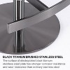 Brown black titanium stainless steel bar stool, high-end modern leather bar stool, swivel and height adjustable - 3 of 4