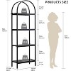 TackView Arched Bookshelf, Industrial Open Back Bookcase, Modern Display Shelving Unit Storage Rack with Metal Frame for Living Room - 2 of 4