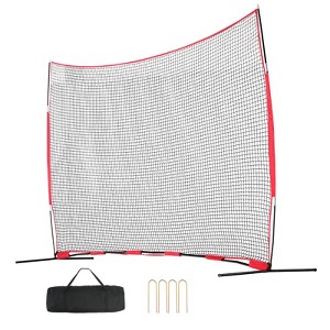 VEVOR Barricade Backstop Net, 16x10 ft Ball Sports Barrier Netting, Portable Practice Equipment with Carry Bag, Protection Screen - 1 of 4