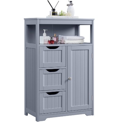 Yaheetech Wooden Floor Cabinet Free Standing Storage Organizer for Living Room