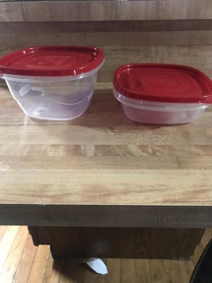 Rubbermaid 4pc Easy Find Lids Food Storage Containers Red : Target