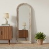 HomeRoots 71" White Solid Wood Arch Freestanding Framed Full Length Mirror - 2 of 4