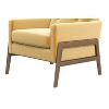 CAVINAS Velvet Accent Chair with Button Tufted Back and Wood Legs,Mid-Century Upholstered Living Room Chairs,Reading Chairs for Living Room - 4 of 4
