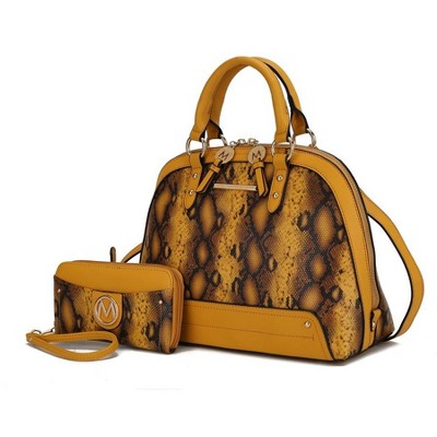 MKF Collection Frida Women’s Functional Vegan Leather Satchel Bag and Wallet by Mia K