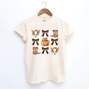 Simply Sage Market Women's Coquette Western Halloween Chart Short Sleeve Garment Dyed Tee - 1 of 4