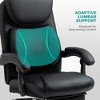 Reclining Office Chair,Desk Chairs,Adjustable High Back Leather Recliner Chair with Footrest-Executive,Thick Padded Strong Metal Base Quiet Wheels - 4 of 4
