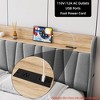 Upholstered Bed Frame w/ Storage Headboard,Platform Bed Frame w/ Storage Drawers, Charging Station No Box Spring Needed - 4 of 4