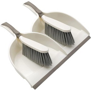 Handheld Dustpan and Brush Set, Small Angled Dust Pan and Broom for Home, Daily Essential Cleaning Tools for Family - 1 of 4