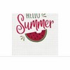 C&F Home "Hello Summer" Watermelon Bite Embroidered Cotton Waffle Weave Kitchen Dishtowel - 3 of 3