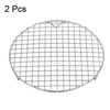 Unique Bargains Stainless Steel Round Cross Wire Barbecue Grill with Legs - 3 of 4