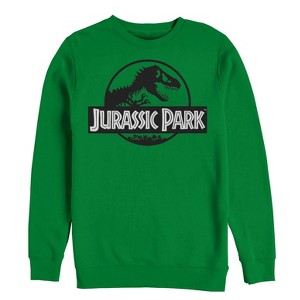 Men's Jurassic Park Black and White Logo Sweatshirt - 1 of 3