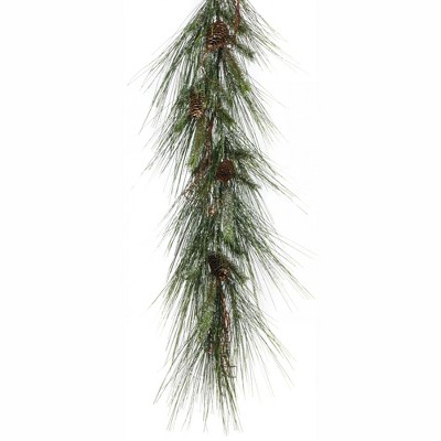 Sullivans Artificial Iced Long Needle Pine and Cone Garland 72"L Green