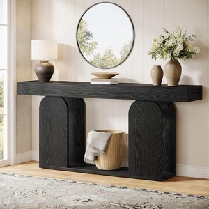 Tribesigns 70.9-Inch Extra Long Sofa Table, 2-Tier Wood Table Behind Couch for Living Room - 1 of 4