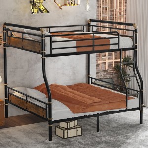 NicBex Twin Quad Bunk Bed with Safety Guardrail,Metal Twin Loft Bed with Ladder and Converts to 3 Twin Beds,Noise Reduced Bunk Beds for Bedroom - 1 of 4