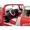 1959 Cadillac Eldorado Ambulance Red w/White Top Malibu Beach Rescue Weathered w/Surfboards 1/18 Diecast Model Car by Auto World - 4 of 4