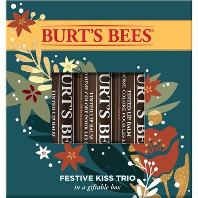 Burt's Bees Festive Kiss Trio Gift Set - 3ct/0.15oz each