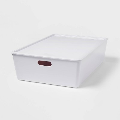 26L Stacking Bin with Lid White - Brightroom™