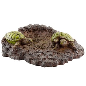 Esterno Turtles Splash Block; Resin Turtle Pond Gutter Downspout Accessory - 1 of 4