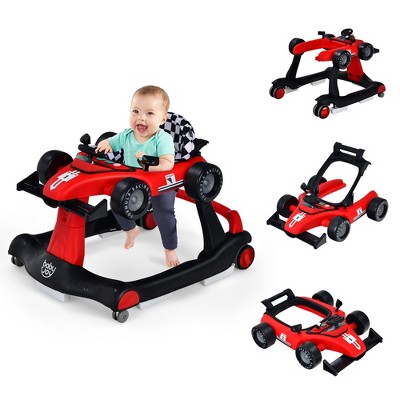 Image of Costway 4-in-1 Baby Walker Foldable Activity Push Walker Adjustable Height Red