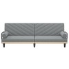 vidaXL Fabric Sleeper Sofas with Adjustable Backrest and Practical Pillows - Light Gray Sofa Bed with Sturdy Plywood Frame - 3 of 4