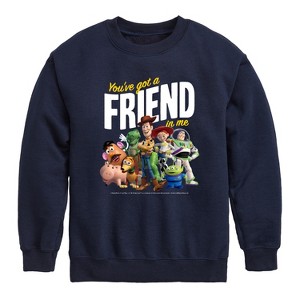 Boys' - Toy Story - You've Got a Friend in Me Graphic Long Sleeve Fleece Sweatshirt - 1 of 4