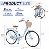 RISOKEYS Ladies Cruiser Bike,Single Speed Folding Steel Frame Bicycle with Front Basket & Rear Rack,Front Caliper Brake & Rear Band Brake - 4 of 4