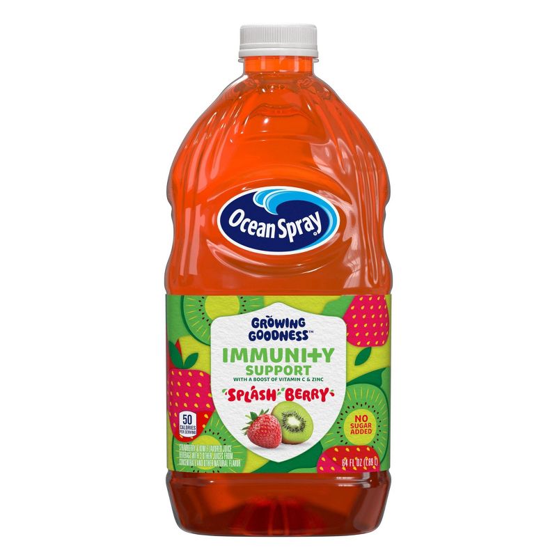 Ocean Spray Growing Goodness Cran Kiwi Strawberry Juice Drink - 64 fl oz Bottle, 1 of 6