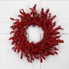 Northlight 20" Unlit Red Berries Artificial Christmas Wreath - 2 of 4